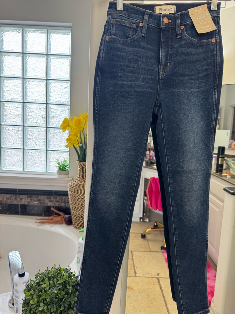 Madewell Slim High-Rise Skinny Jeans in Dark Indigo